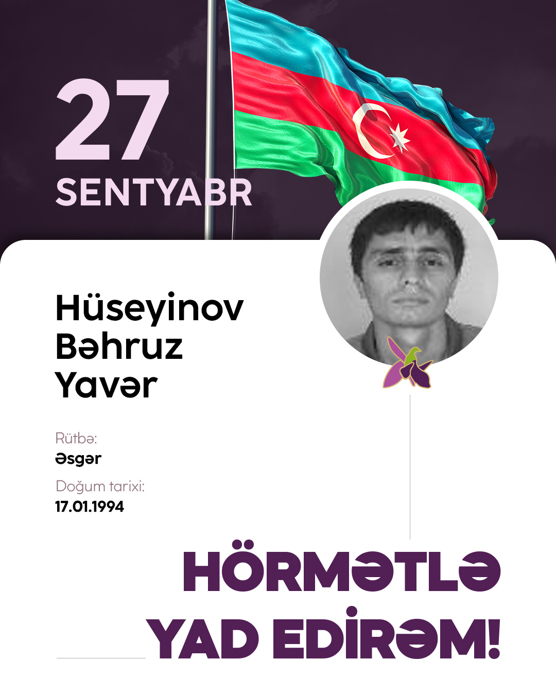 Hüseyinov Bəhruz Yavər