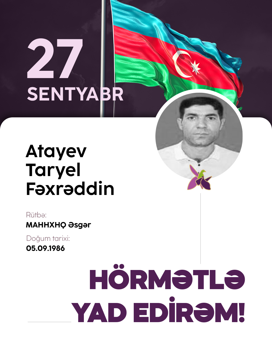 Atayev Taryel Fəxrəddin