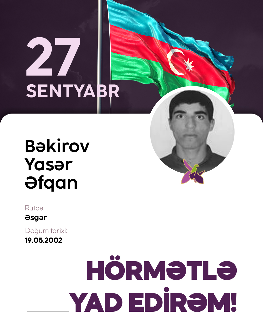 Bəkirov Yasər Əfqan