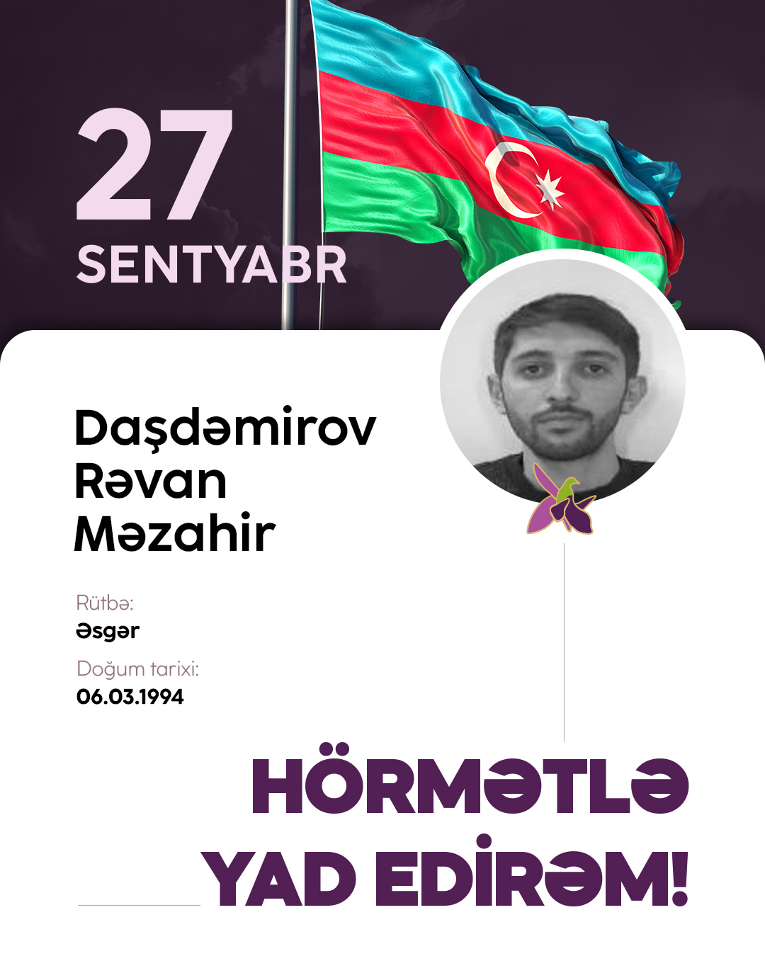 Daşdəmirov Rəvan Məzahir